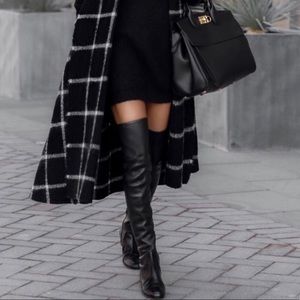 Stuart Weitzman Lowland leather thigh high black boots 6.5-7